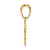 14k SISTER with Rose Pendant K2693