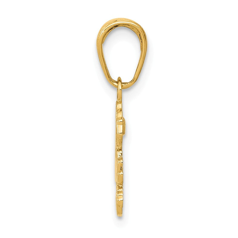 14k SISTER with Rose Pendant K2693