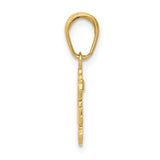 14k SISTER with Rose Pendant K2693