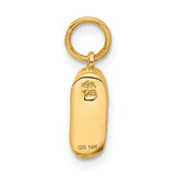 14k  3-D Single Baby Shoe Charm A0158/A