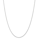 14K White Gold 14 inch .75mm Cable with Spring Ring Clasp Pendant Chain PEN143