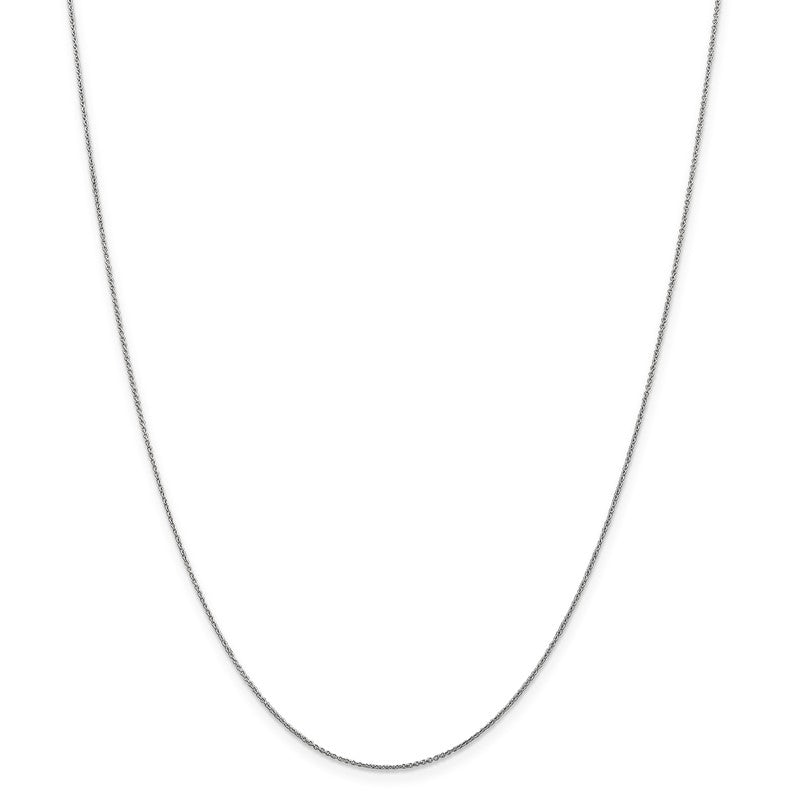 14K White Gold 14 inch .75mm Cable with Spring Ring Clasp Pendant Chain PEN143