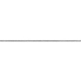 14K White Gold 14 inch .75mm Cable with Spring Ring Clasp Pendant Chain PEN143