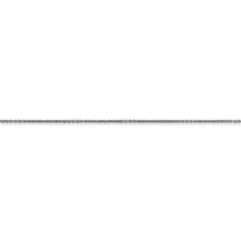 14K White Gold 14 inch .75mm Cable with Spring Ring Clasp Pendant Chain PEN143