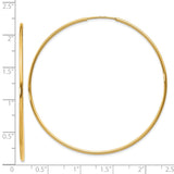 14k 1.2x54mm Polished Endless Tube Hoop Earrings XY1213