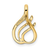 14k Polished Slide Fits up to 2mm Regular/4mm Fancy or Reversible Omega SL294