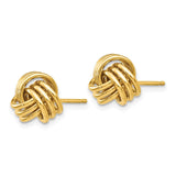 14k 9mm Polished Triple Love Knot Post Earrings TF411