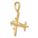 14k 3-D Low-Wing Airplane Pendant D1225