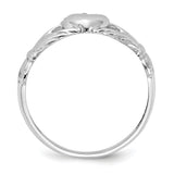 14k White Gold Polished Claddagh Ring K5934