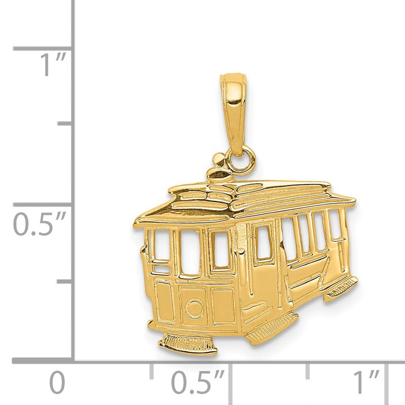 14k Cable Car Pendant K2787