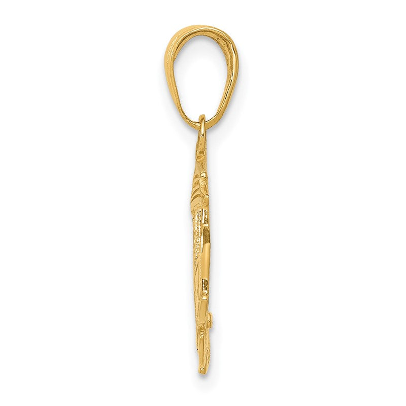 14k Cable Car Pendant K2787
