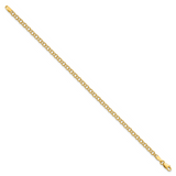 14k 3.5mm Solid Double Link 7 inch Charm Bracelet DO554