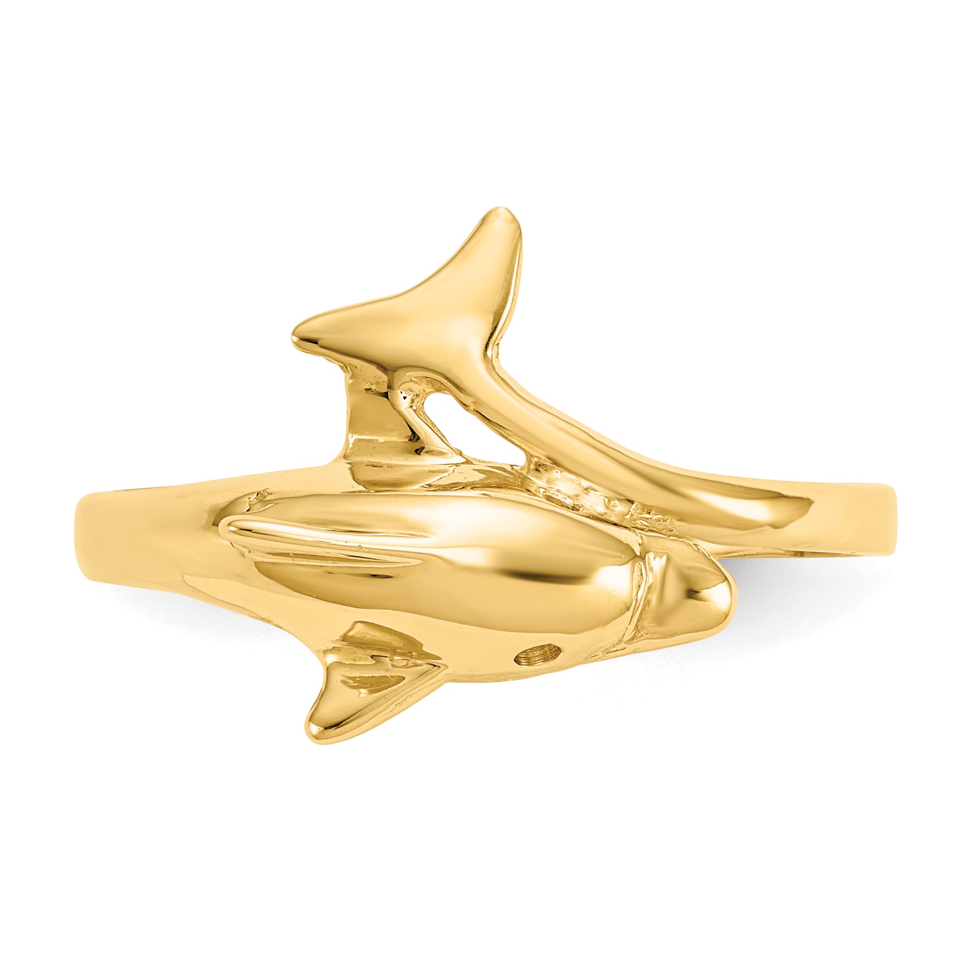 14k Dolphin Bypass Ring K3921