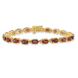 14k Complete 6x4mm Oval Amethyst 7 inch Bracelet BM4500