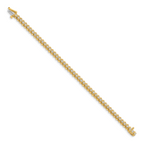 14k Complete 1.4 carat Round A Diamond Fancy Spiral 7 inch Tennis Bracelet X2001A