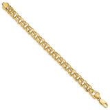 14k 8.5mm Diamond-cut Solid Heavy Double Link 7 inch Charm Bracelet DOH20