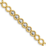 14k Complete 3/4 carat Round VS Diamond Circle Add-A-Diamond 7 inch Tennis Bracelet X856VS