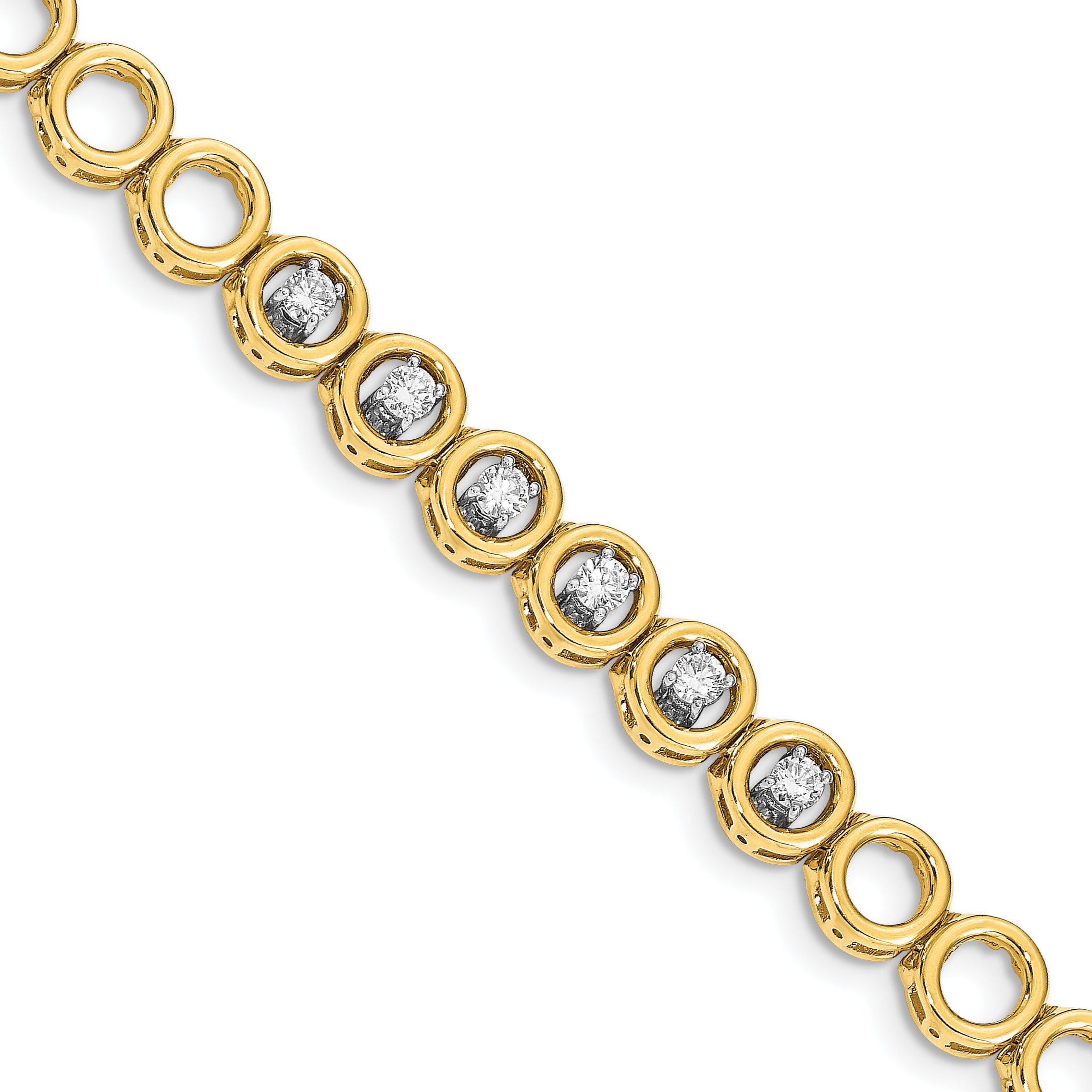 14k Complete 3/4 carat Round VS Diamond Circle Add-A-Diamond 7 inch Tennis Bracelet X856VS