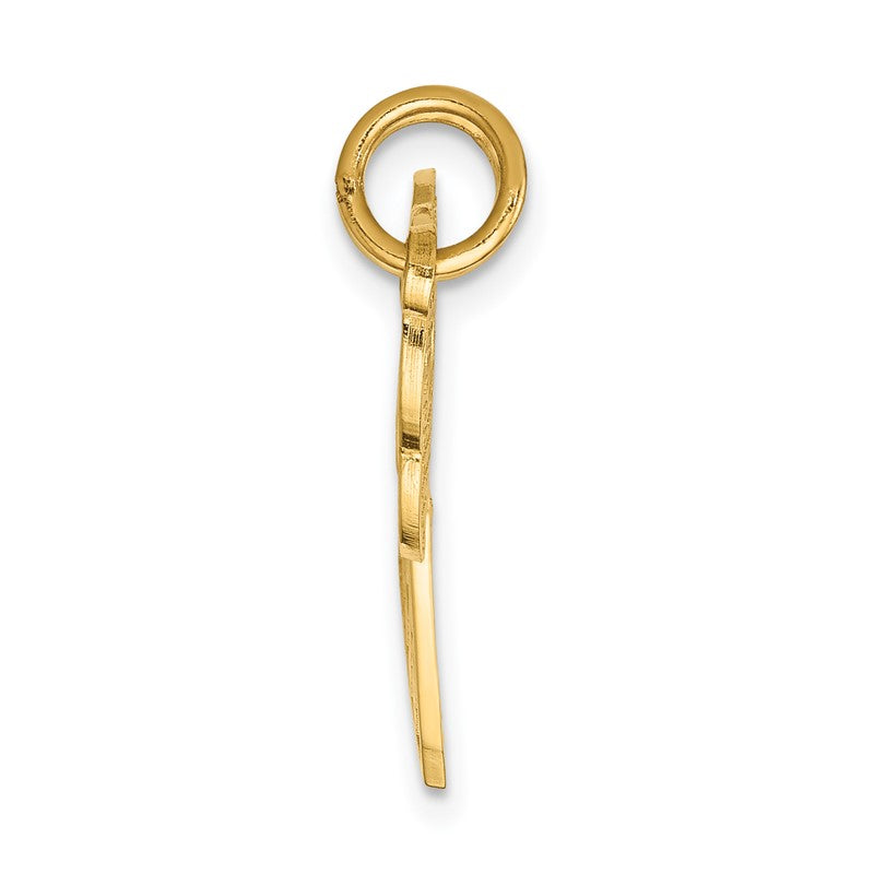 14K Polished 2-Piece Break-Apart HE WHO HOLDS THE KEY CAN UNLOCK MY HEART Charm C1025