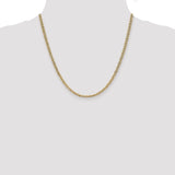 14K 10 inch 3.2mm Semi-Solid Anchor with Lobster Clasp Anklet BC122