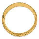 14k 13/16 Oversize Florentine Engraved 20.00mm Hinged Round Bangle Bracelet FE13/16O