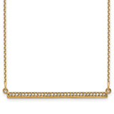 14k Polished 1/8 carat Diamond Bar 18 inch Necklace XP5031A