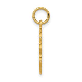 14k Bride and Groom Textured Back Charm C1674