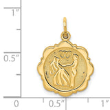 14k Bride and Groom Textured Back Charm C1674