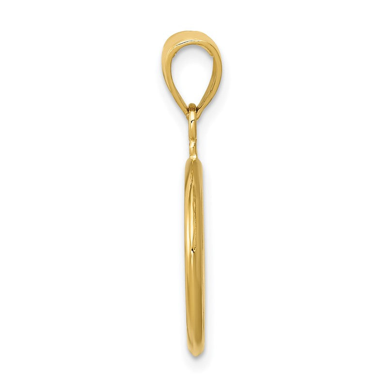 14k 3-D Polished Peace Sign Charm C2247