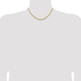 14K 26 inch 3.25mm Diamond-cut Rope with Lobster Clasp Chain 024L