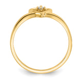 14k Polished AAA Diamond Heart Ring Y1780AAA