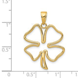 14k Polished Cut Out 4-Leaf Clover Pendant D4372