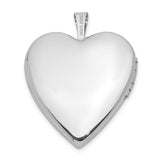 14K White Gold Pink and Green Enamel Rose I LOVE YOU Script 20mm Heart Locket XL603