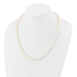 14k 7-8mm White Near-Round Freshwater Cultured Pearl 16 inch Necklace WPN070