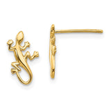 14k Polished Gecko Post Earrings TM738
