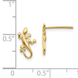 14k Polished Gecko Post Earrings TM738