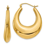 14k Polished Hoop Earrings S1513