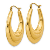 14k Polished Hoop Earrings S1513