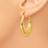 14k Polished Hoop Earrings S1513