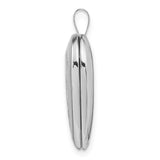 14K White Gold MOM Script with Hearts 20mm Heart Locket XL611