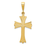 14k Fleur De Lis Cross Pendant C1955