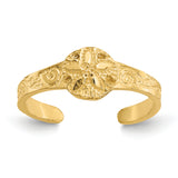 14K Diamond-cut Sand Dollar Toe Ring K3832
