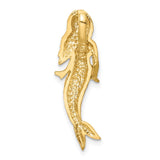 14K and White Rhodium Brushed Mermaid Chain Slide D4503