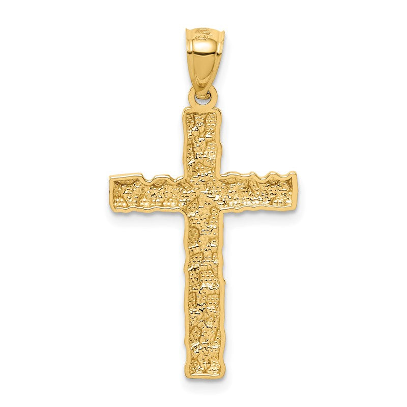 14K Nugget Style Cross Pendant XR1833