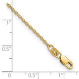 14K 10 inch 1.4mm Forzantine Cable with Lobster Clasp Anklet PEN328