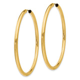 14k 3.00x55mm Polished Endless Tube Hoop Earrings TF811