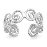 14k White Gold Scroll Toe Ring C2088