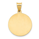 14k Polished and Satin Hollow St John the Baptist Medal Round Pendant XR1336