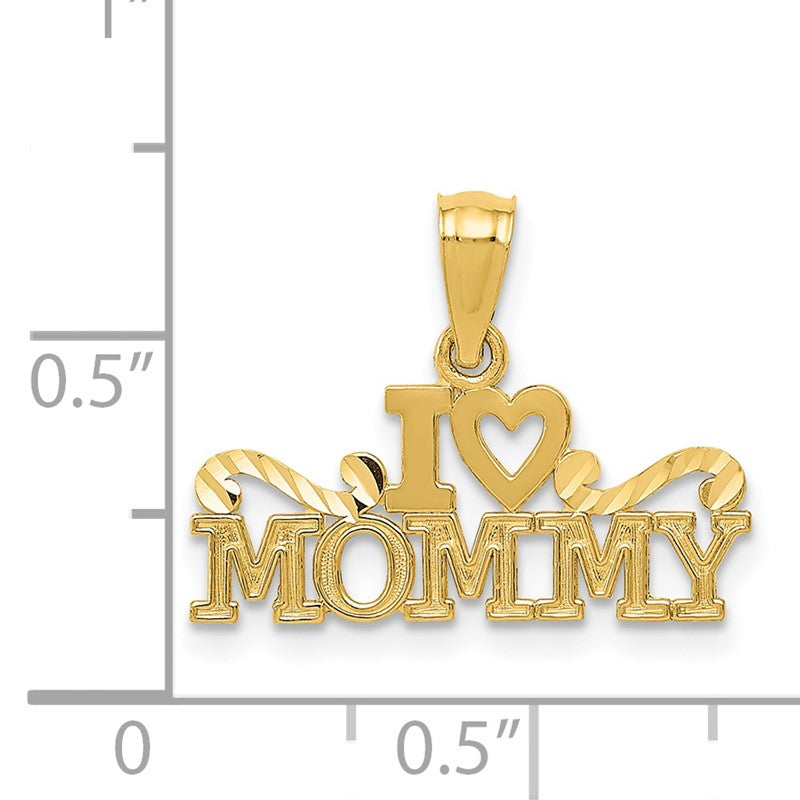 14k I HEART MOMMY Pendant YC1080