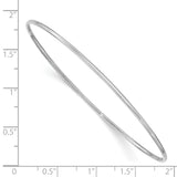 14k White Gold Polished 1.50mm Slip-on Round Bangle Bracelet DB631